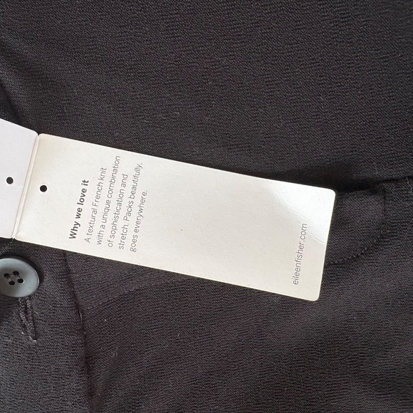 SOLD Eileen Fisher Lightweight Black Stretch Wide Leg Pants - Picture 10 of 12